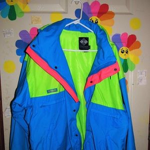 XL Neon Columbia Windbreaker ★彡